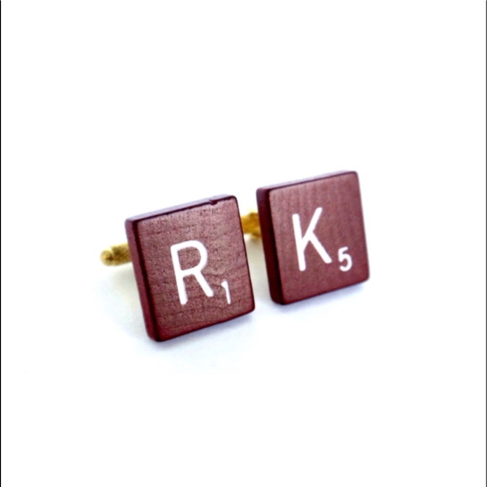 Letter Tile cufflinks - contact for letter pairing
